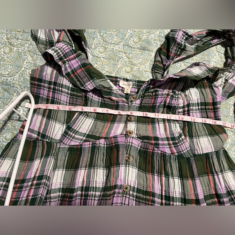 ✨Anthropologie Pilcro✨ Flutter Sleeve Tiered Dress - Picture 13 of 14